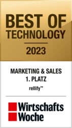 Rellify: Gewinner des Best of Technology-Awards 2023 der WirtschaftsWoche